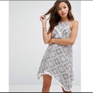 Anthropologie moon river halter paisley dress.